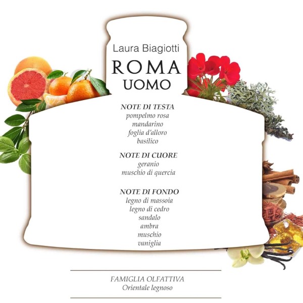 Roma roma uomo eau de toilette 75ml vaporizador