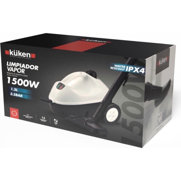 Limpiador vapor kuken 1500w 3,5 bar