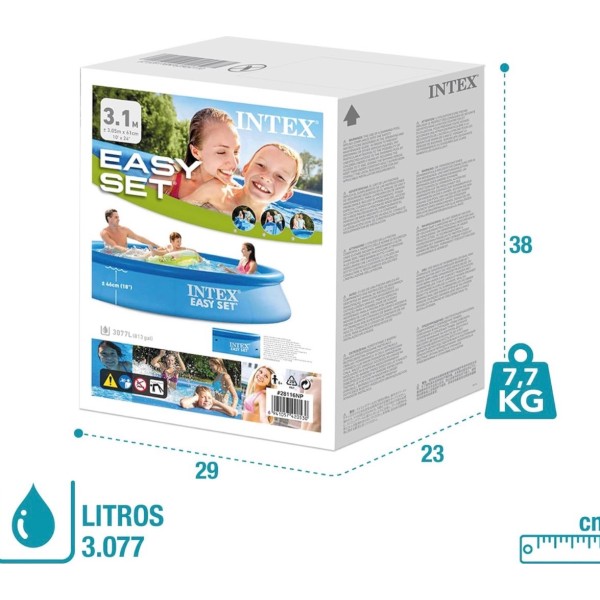 Piscina hinchable redonda modelo easy set, con depuradora, ø305 x 61 cm