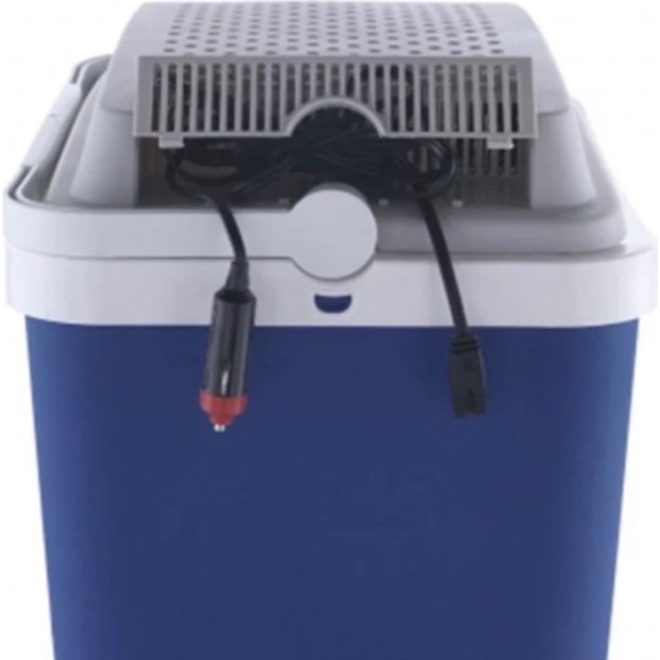 Nevera de camping termoeléctrica 12 v, 24 l, color azul, 40 x 39,5 x 41 cm